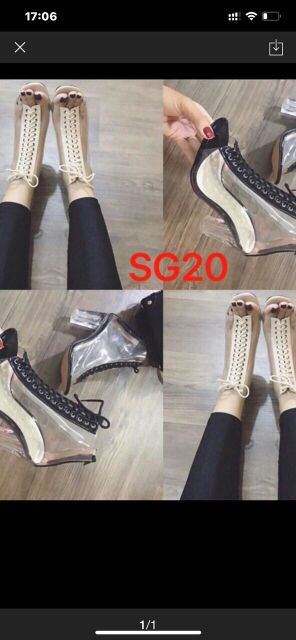 Sandal  quai trong buộc dây hở mũi