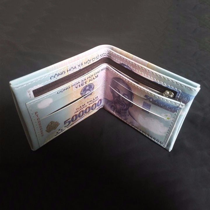 Ví nam in hình tiền 100 USD