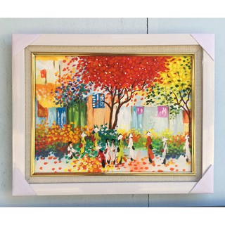 Tranh sơn dầu phố cổ