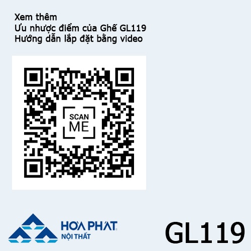 [Mã LIFEBKA5 giảm 10% tối đa 1 Triệu đơn 500k] Ghế lưới GL119 - chính hãng Nội Thất Hòa Phát