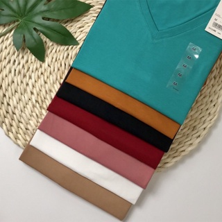 Áo phông nữ cổ tim vnxk, áo thun trơn cotton đẹp, dễ mặc dễ phối đồ, phù hợp 4 mùa