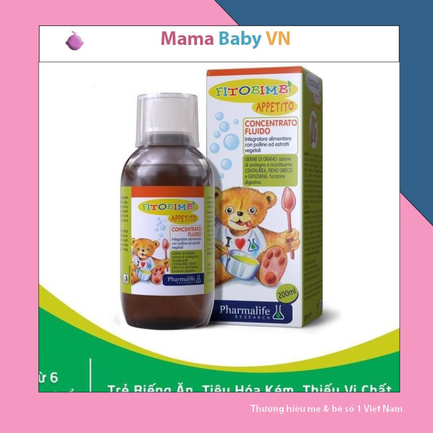 Fitobimbi Appetito Thảo dược châu âu giúp bé ăn ngon hấp thu tốt (Chai 200ml)