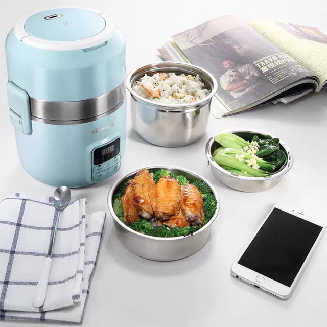 HỘP NẤU CƠM/ HÂM NÓNG/ GIỮ NHIỆT BEAR B20J1 3 TẦNG ĐA NĂNG 2L