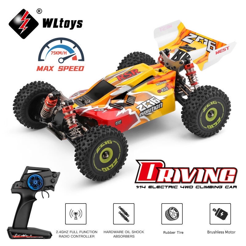 Xe Điều Khiển Từ Xa không chổi than Buggy Wltoys XK 144010 75km khung kim loại BRUSHLESS motor