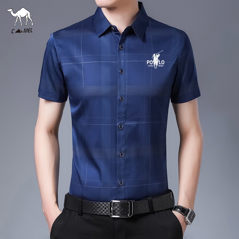 Áo Sơ Mi Tay Ngắn Dáng Ôm Kẻ Sọc Caro 4 Màu Sắc Trẻ Trung Cho Nam