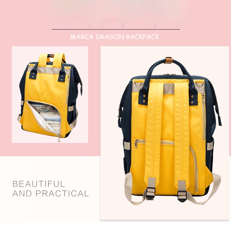 Balo, túi đựng bỉm sữa 13 ngăn đa năng, giữ nhiệt bình sữa, chống thấm KidsWorld Dokoclub Mommy Bag12 Colors