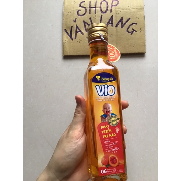 Dầu ăn gấc Vio Tường An cho bé chai 250ml - Hàng Chính Hãng