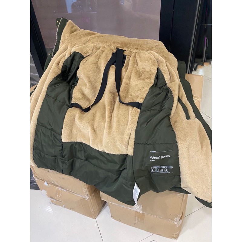 Áo khoác parka Zara lót lông
