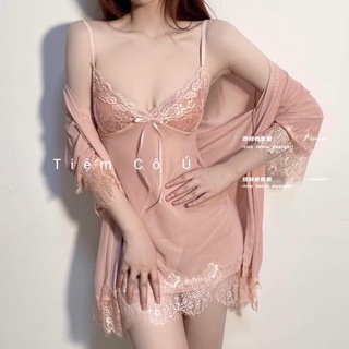 Đầm voan kèm choàng bigsize