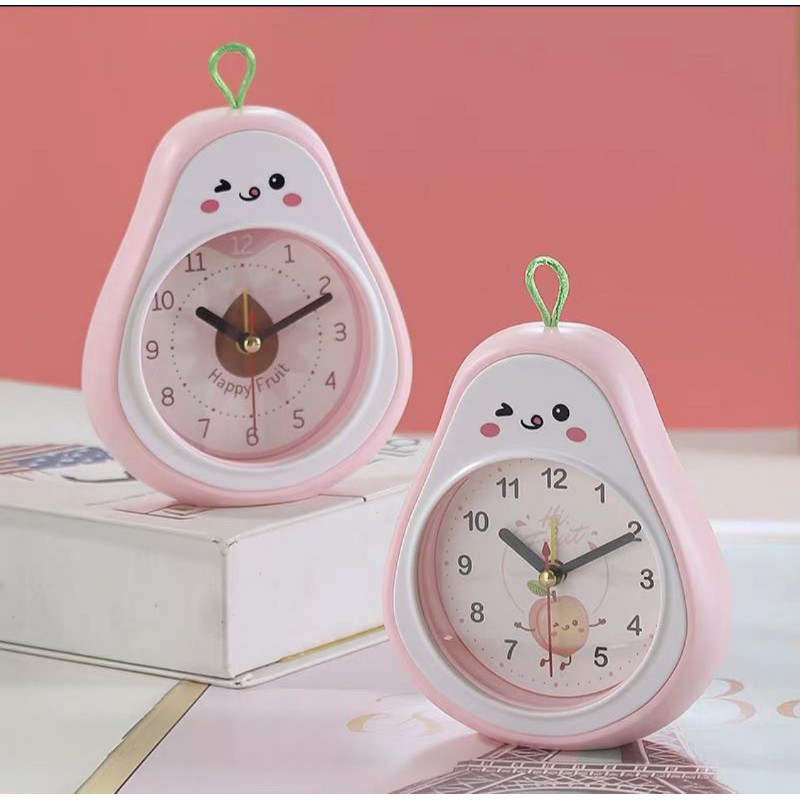 [Mã 151LSSALE giảm 10k đơn 50k] Đồng Hồ Báo Thức Hình Quả Bơ Xanh Hồng Vàng Siêt Cute