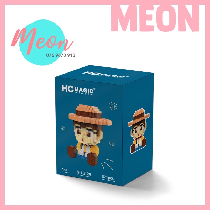 Mini Block  Đồ chơi xếp hình lego - Gấu hồng Lotso và Buzz Lightyear trong Toy Story - size L