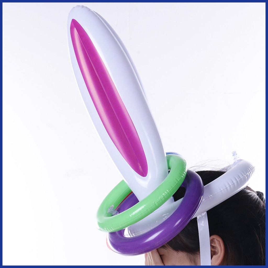 Đồ Chơi Ném Vòng Hình Tai Thỏ Bơm Hơi Độc Đáo