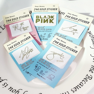Miếng dán ảnh họa tiết chữ ký của thành viên nhóm nhạc Blackpink Lisa Jennie Rose Jisoo