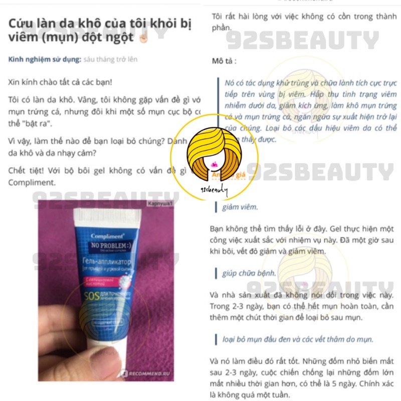 Gel BHA chấm mụn Compliment không chứa cồn giúp giảm mụn hiệu quả | BigBuy360 - bigbuy360.vn