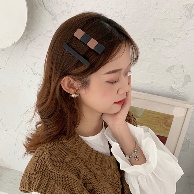 Set 2 Kẹp Tóc Nữ Màu Sắc Ngọt Ngào Vintage