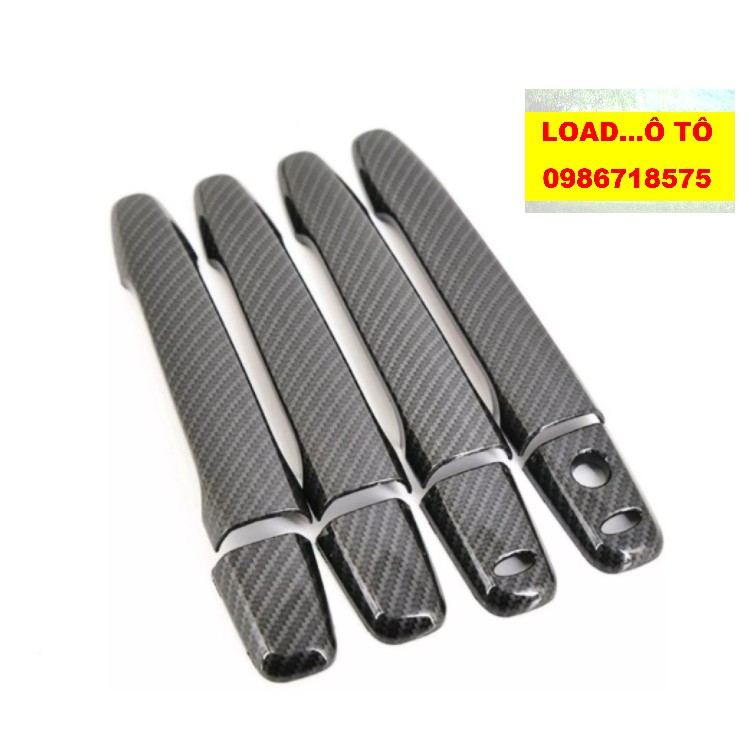 Ốp Tay Nắm, Hõm Cửa Xe Mitsubishi Outlander 2022-2018 Mẫu Carbon Cao Cấp Nhất Thị Trường