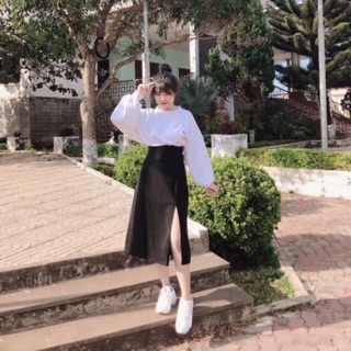 ✔️Set Váy Xẻ Tà+ Croptop TD USA