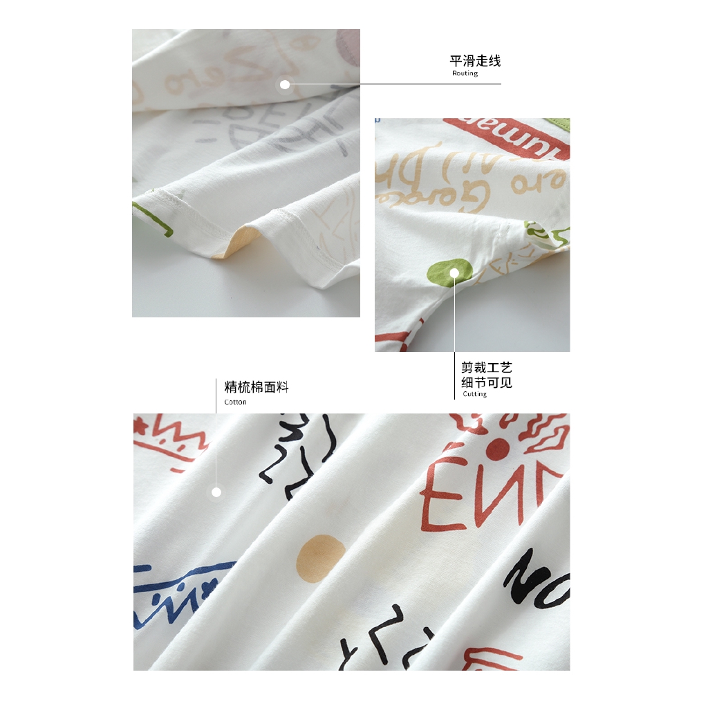 Bộ Đồ Ngủ Cotton Ngắn Tay Xinh Xắn Dành Cho Các Cặp Đôi | BigBuy360 - bigbuy360.vn