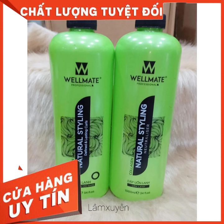 DUNG DỊCH UỐN DẬP LẠNH WELLMATE xanh lá cây dành cho tóc khỏe 1000 ml 🍩 FREESHIP🍩 uốn thơm ít mùi hôi căng bóng khỏe🍩
