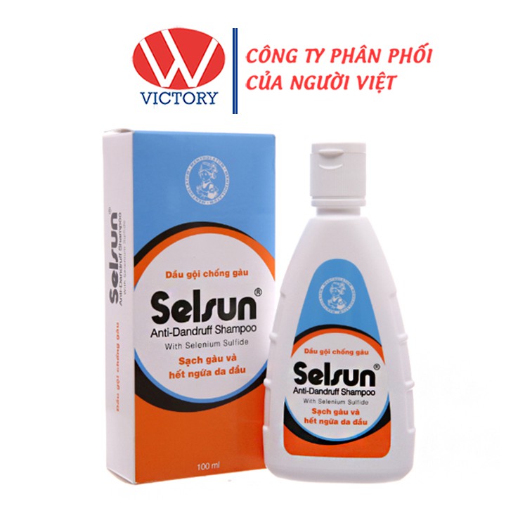 Dầu gội chống gàu Selsun - Đánh bay gàu và hết ngứa da đầu - Chai 100ml -  VictoryPharmacy