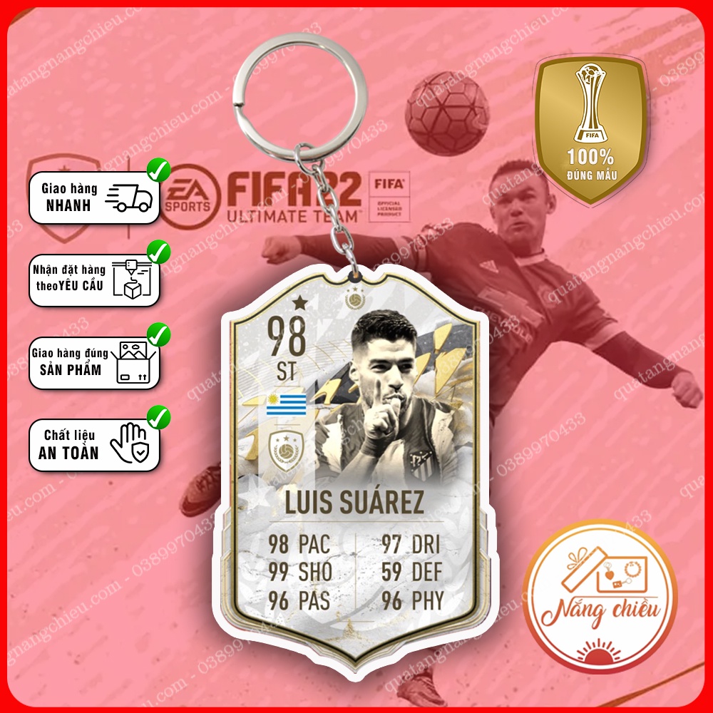 Móc khóa CLB Atlético de Madrid - Thiết kế với mọi nhân vật ☘️MÓC KHÓA THẺ CẦU THỦ☘️