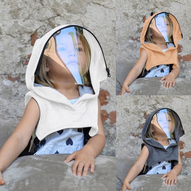 Mũ Trùm Đầu Che Cổ Giữ Ấm Chống Bụi Có Thể Tháo Rời Cho Trẻ Sơ Sinh