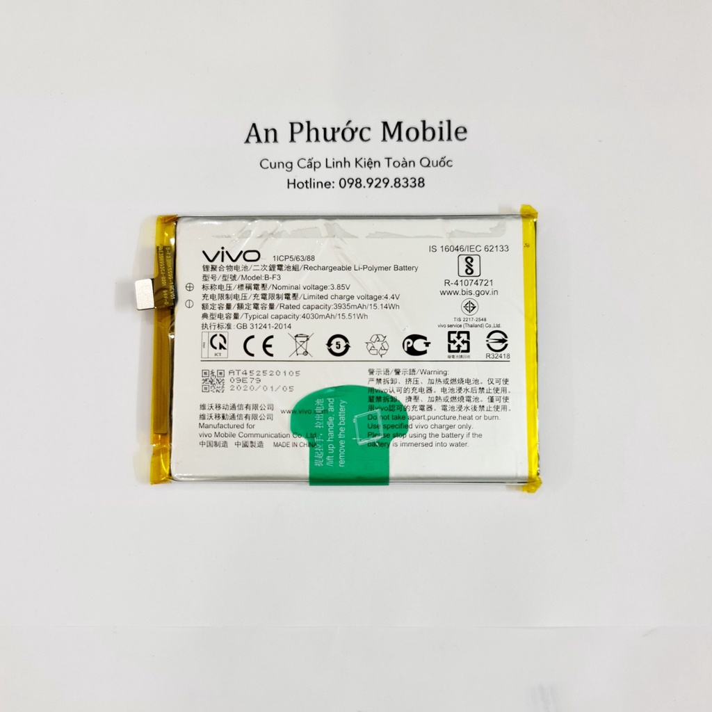 Pin Điện thoại Vivo Y91C / Vivo 1820 hàng zin tháo máy.