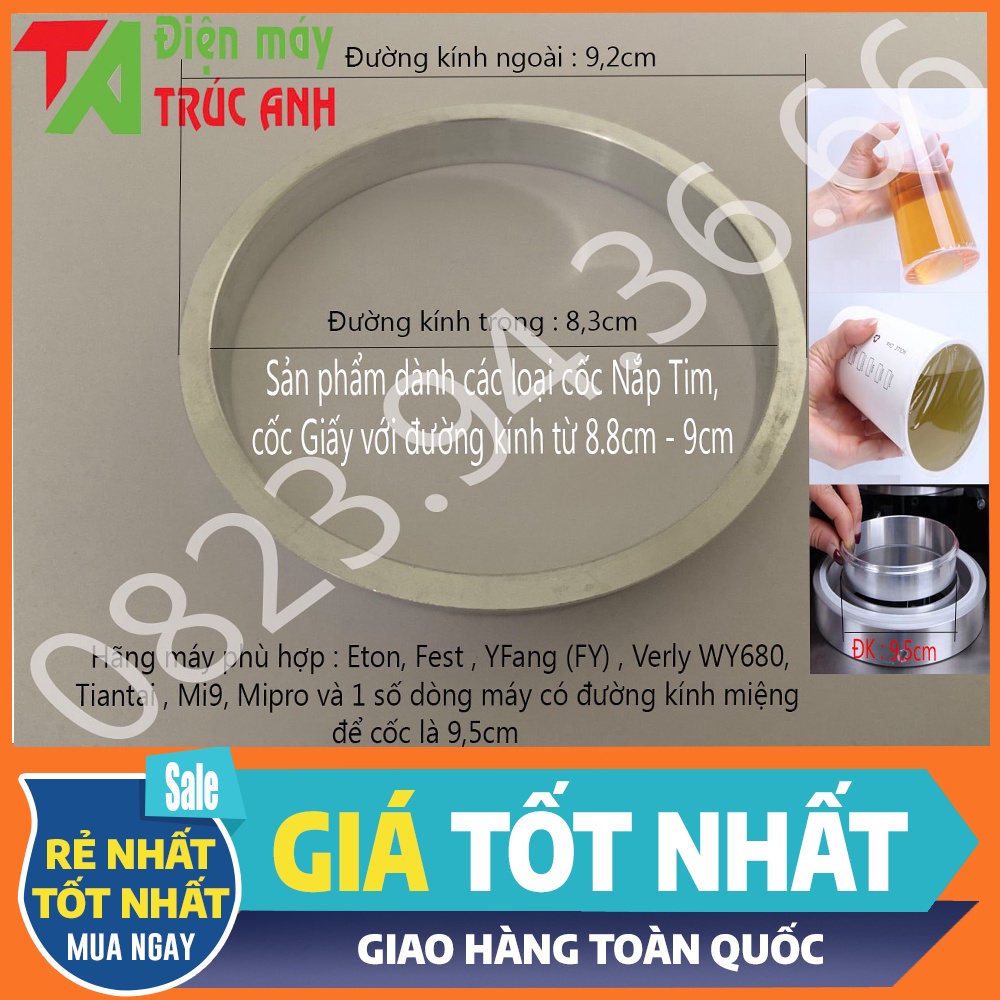 Vòng chuyển đổi size dập cốc nắp tim - cốc 300ml - Máy dập nắp cốc - Máy dán miệng ly