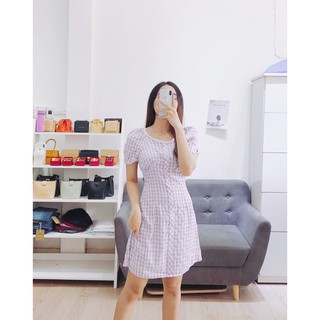 Đ caro tím nhạt Đ3164 (hình thật)