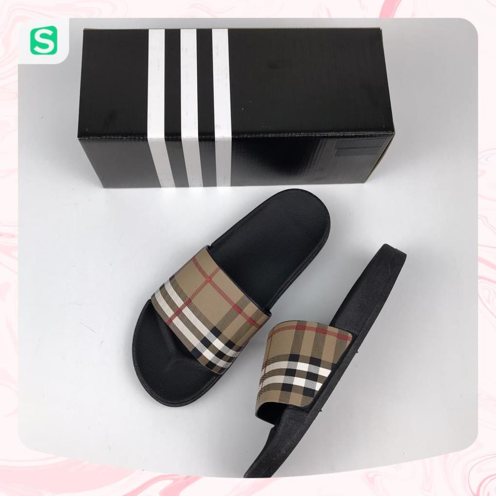 Hàng Loại 1 -  Dép Nam L..V đế đúc kẻ karo ,dép lê quai ngang nam họa tiết caro có 2 màu cho anh em