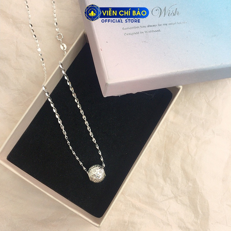 Dây chuyền bạc nữ mặt cầu phay chất liệu bạc 925 thời trang phụ kiện trang sức nữ Viễn Chí Bảo D400663
