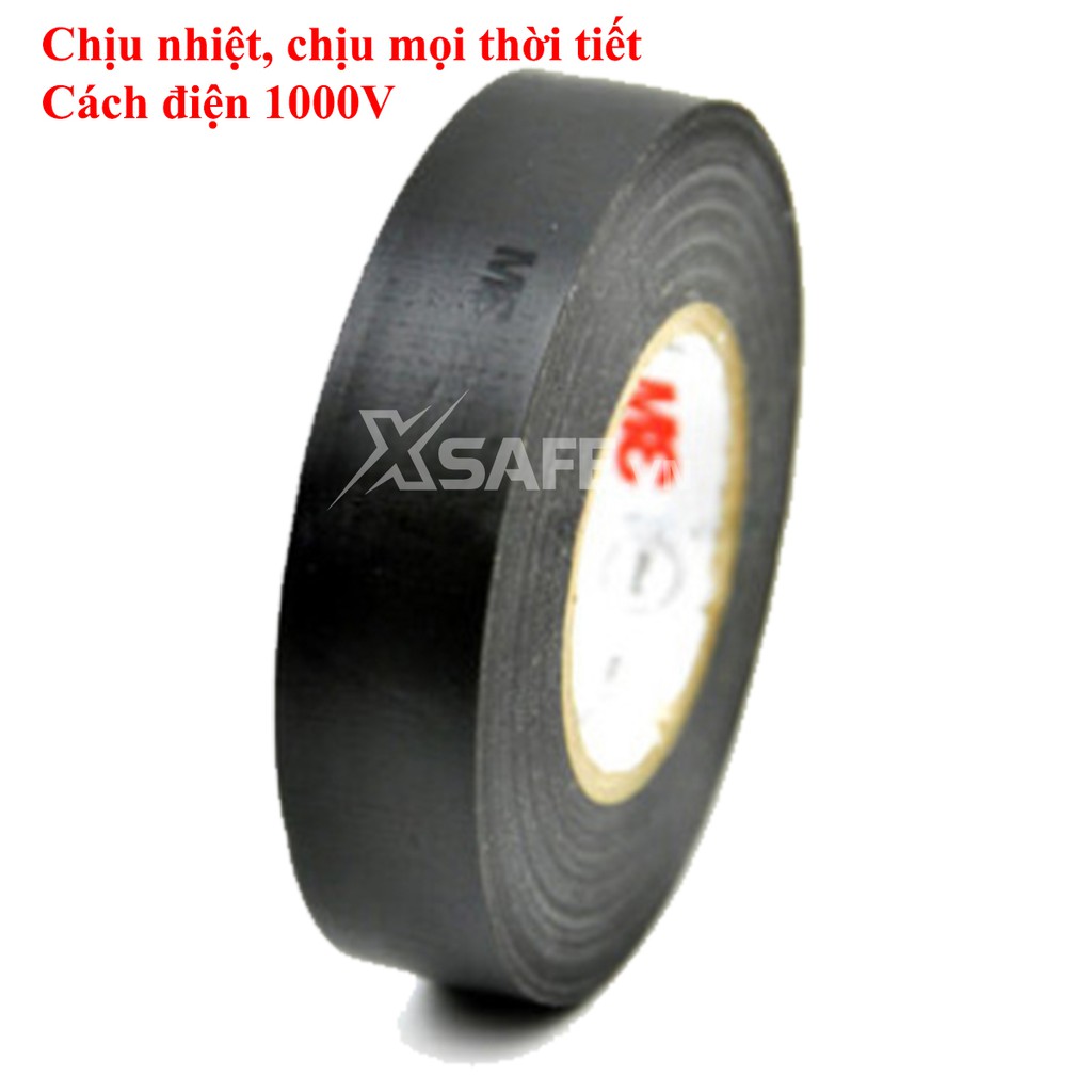 Băng keo điện chống cháy lan 3M 1505, băng dính cách điện hạ thế 1000v chống hở mép kháng ăn mòn nước Xsafe