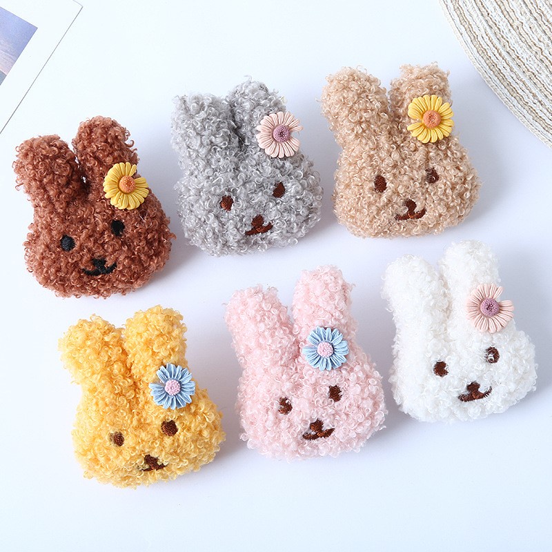 Ghim huy hiệu cái balo túi xách pin cài áo mốc trang trí gấu bông hình thỏ cute HTG01