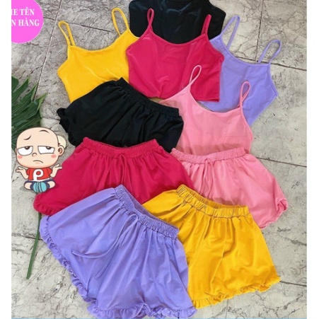 ĐỒ NGỦ 2 DÂY THUN COTTON MỀM MỊN,ĐỒ NGỦ MẶC NHÀ VN36