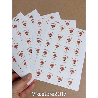 [ Sẵn ] Set 8 Tờ Tem Dán Thank You Size 3cm