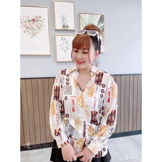 #Bigsize áo sơ mi họa tiết