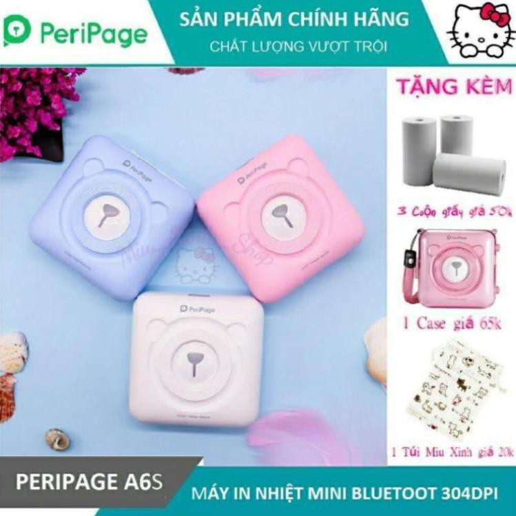 ❤ Dễ thương ❤ Máy in nhiệt mini bluetooth peripage A6 không dây bỏ túi ❤ di động ❤ in ảnh du lịch lấy ngay poooli l1, l2 | BigBuy360 - bigbuy360.vn