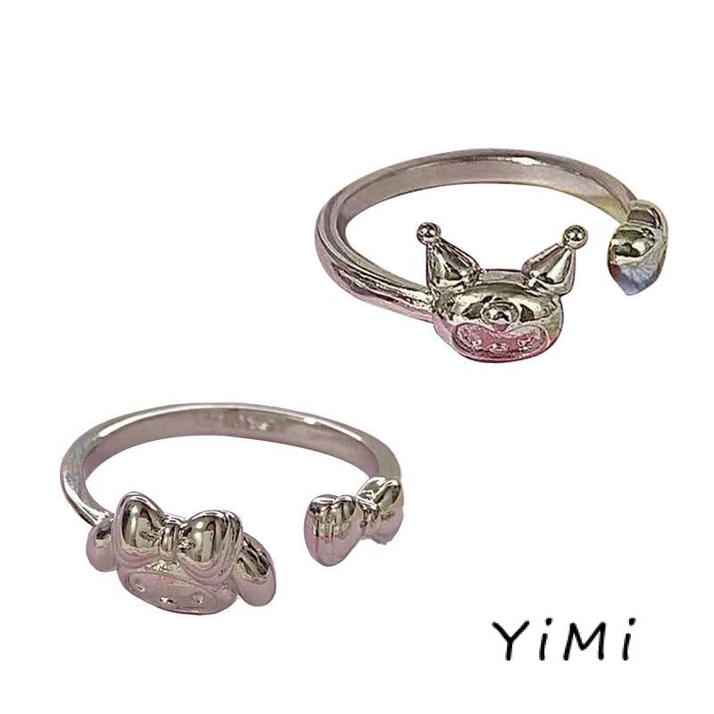 Nhẫn Hở Tùy Chỉnh Thiết Kế Hình Sanrio Kuromi My Melody Dễ Thương Làm Quà Tặng Cho Bé Gái