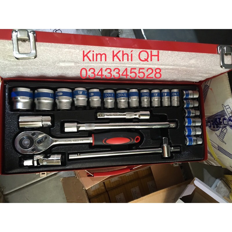 Bộ khẩu Tuýp 1/2 25 chi tiết tiêu chuẩn Đức