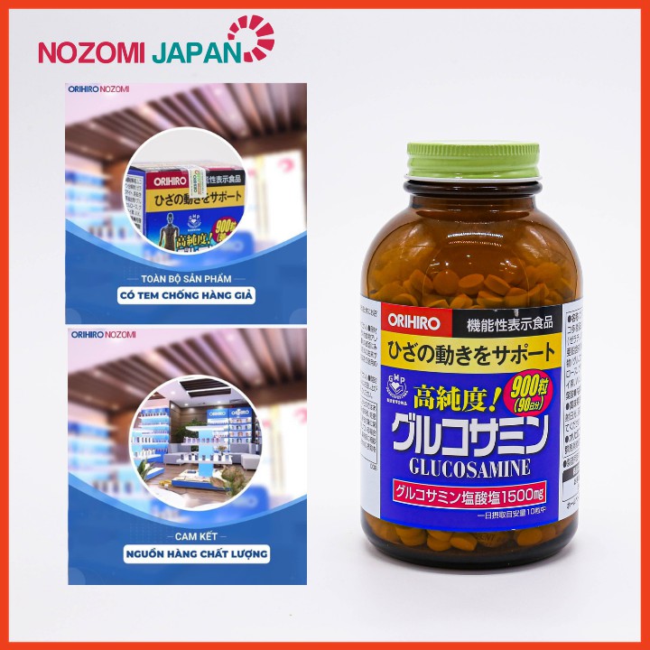 [Chính hãng Orihiro]  Viên uống hổ trợ xương khớp Glucosamine Orihiro 1500mg Nhật Bản (hộp 360 và 900 viên)