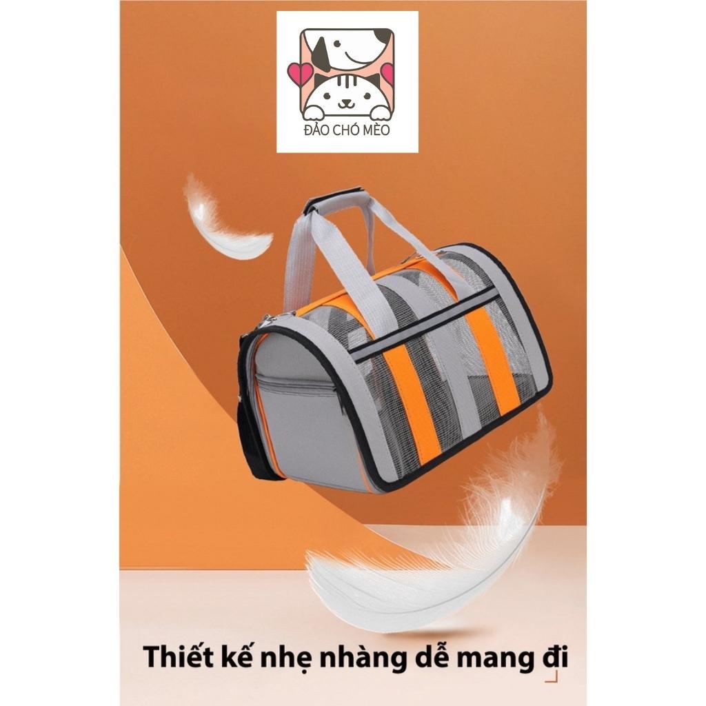 Túi Vận Chuyển Chó Mèo - Túi Vận Chuyển Chó Mèo Dạng Lưới Nhiều Màu Đảo Chó Mèo