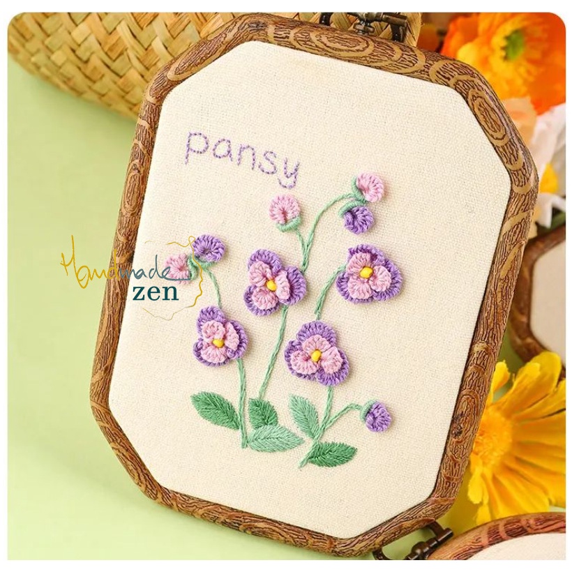 Bộ kit Gói Tập thêu tay Flowers Vườn Hoa Mộng Mơ - Nguyên Liệu Thêu Tay Trang trí Nhà Cửa Decor Quà Tặng - ZEN Handmade