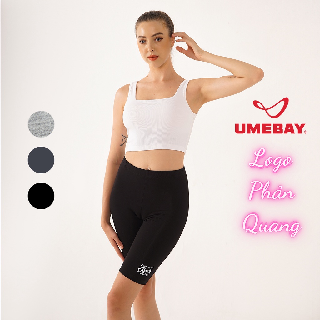 Quần legging nữ biker nâng mômg Umebay, lửng Cotton nữ đùi ngố dáng ôm tập gym yoga bigsize UML23