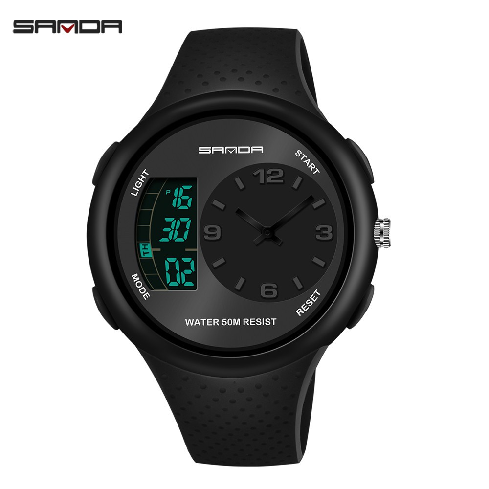 Sports men's watch SANDA 763 Luxury digital quartz watch Waterproof men's watch