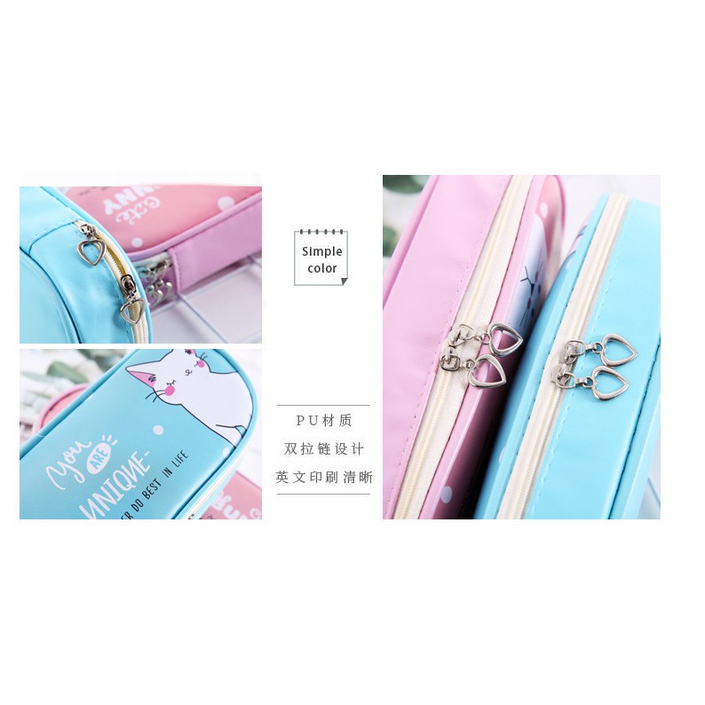 HỘP BÚT DA HÌNH THÚ XINH XẮN 22*10 cm