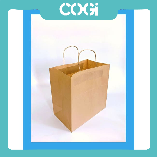 1 túi giấy kraft nhật túi giấy xi măng t16, 25*17*31cm dùng 1 lần bảo vệ môi trường chính hãng cogi