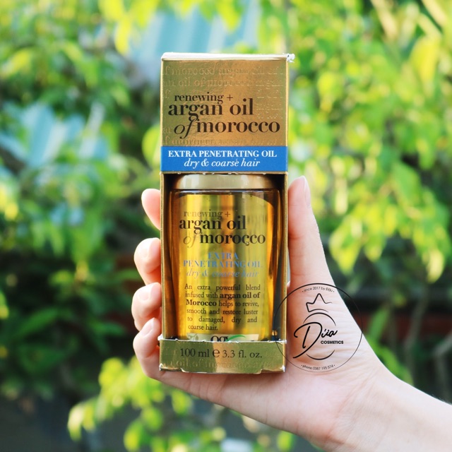 [Đủ bill] Tinh dầu dưỡng tóc OGX Renewing + Argan Oil Of Morocco Penetrating Oil