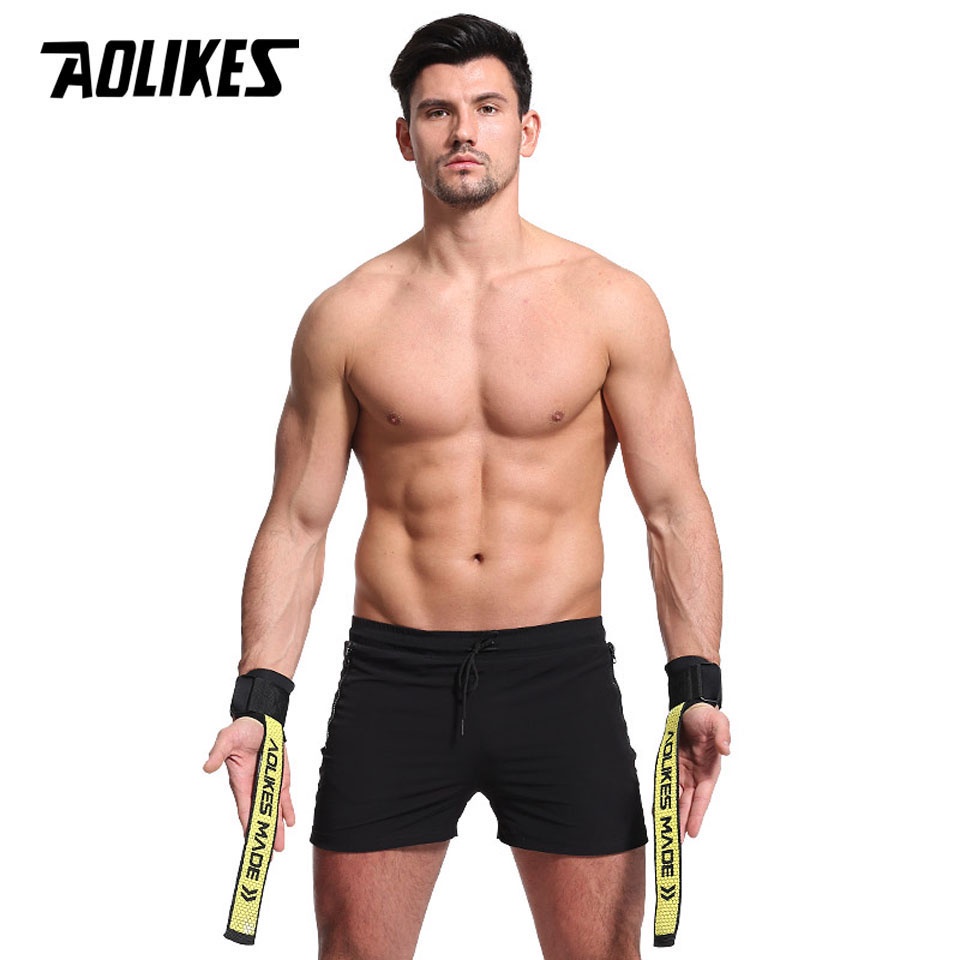 Cặp đai quấn cổ tay AOLIKES hỗ trợ nâng tạ tập gym chuyên dụng tiện lợi