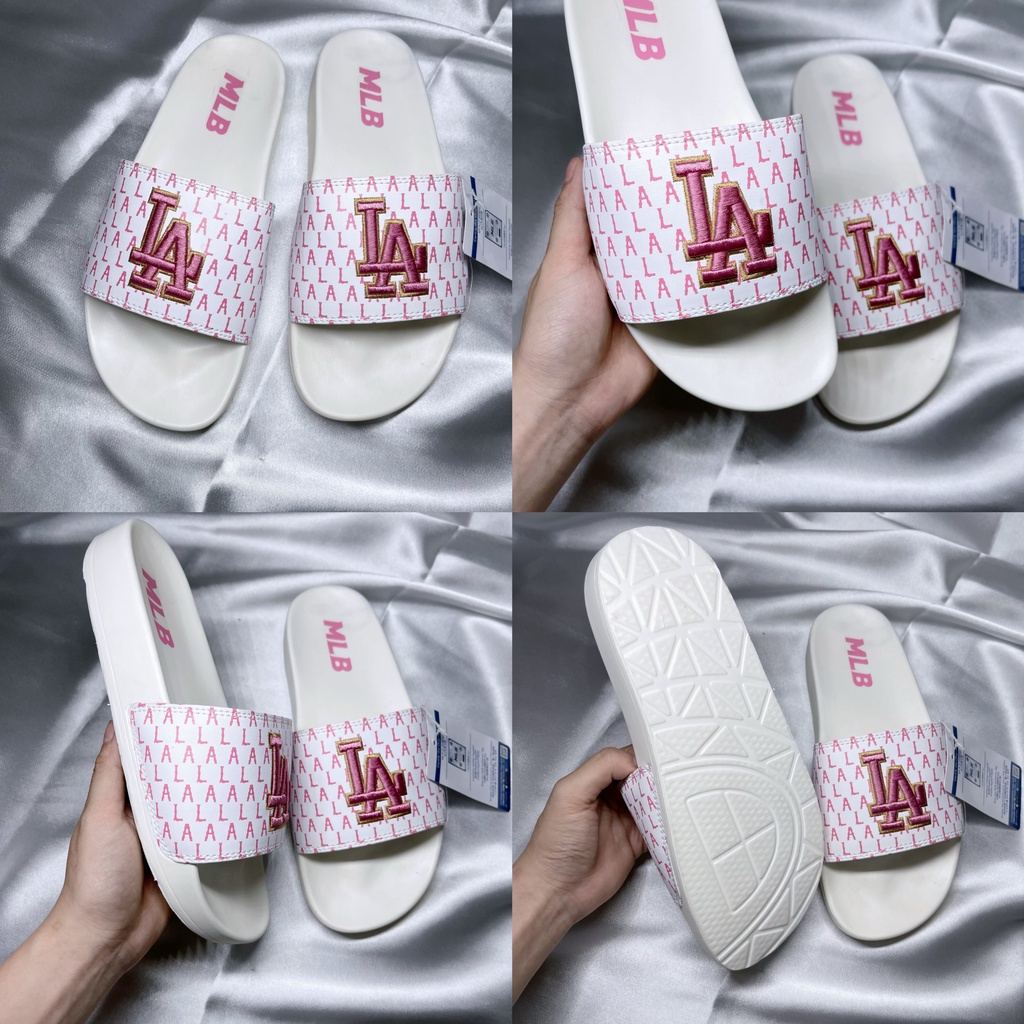 Dép MLB LA Monogram unisex thời trang, mang êm chân, đế bền, BH 1 năm,  BG HOUSE