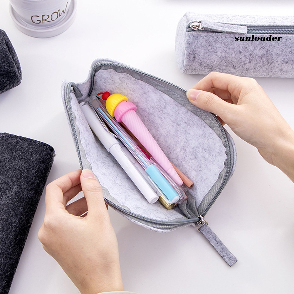 Bóp viết khóa kéo tròn tiện dụng đẹp mắt cho trường học văn phòng